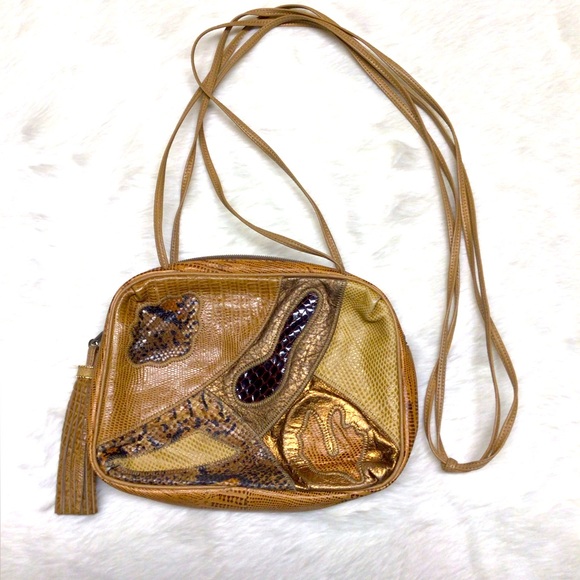 Sharif Handbags - Sharif Vintage patchwork dual strap crossbody‎ purse